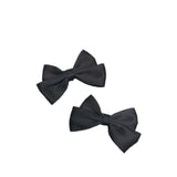 Kennie Rylie Satin Bow Shoe Clip in Black