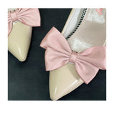 Kennie Rylie Satin Bow Shoe Clip in Pink