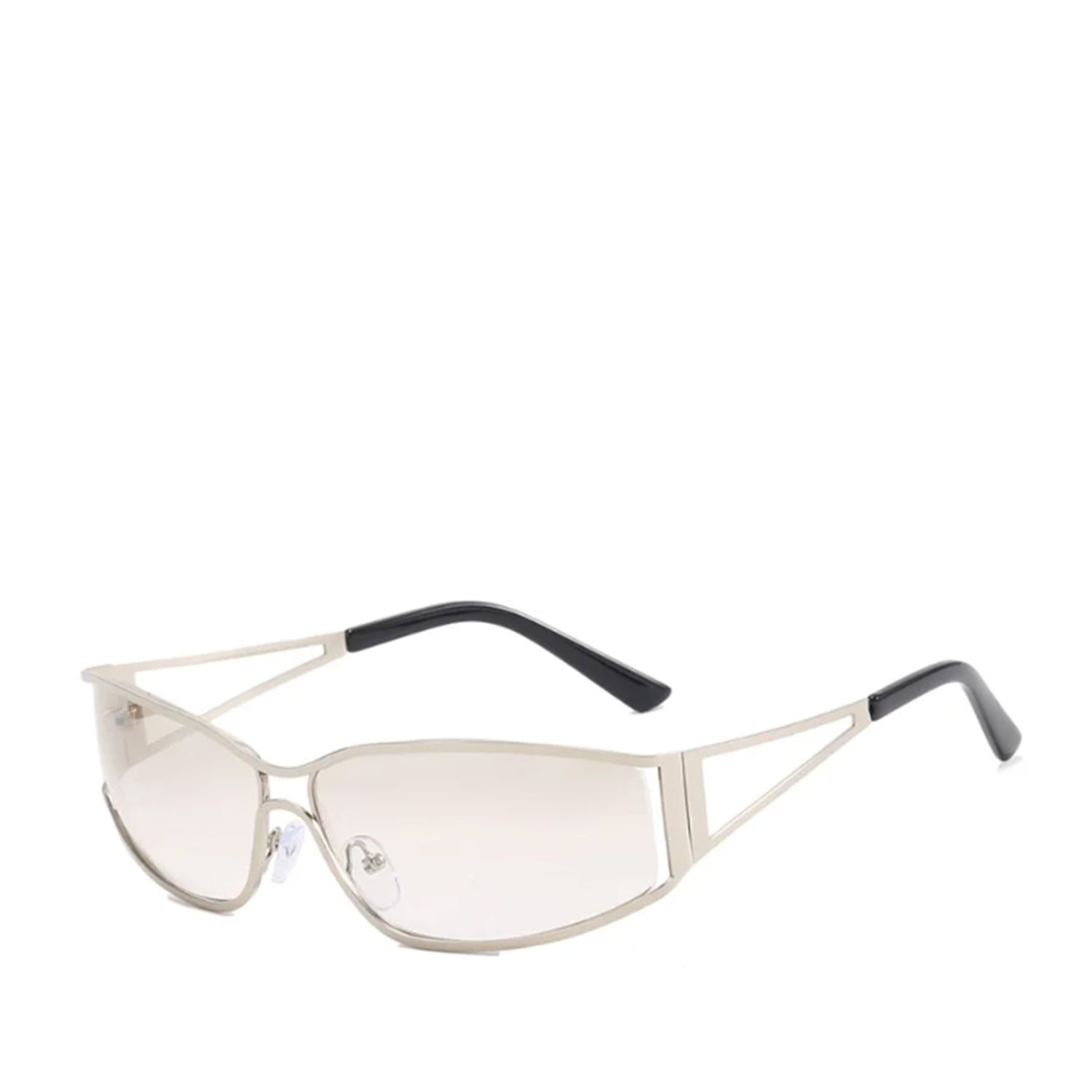 Kennie Rylie Y2K Metal Shades in Silver