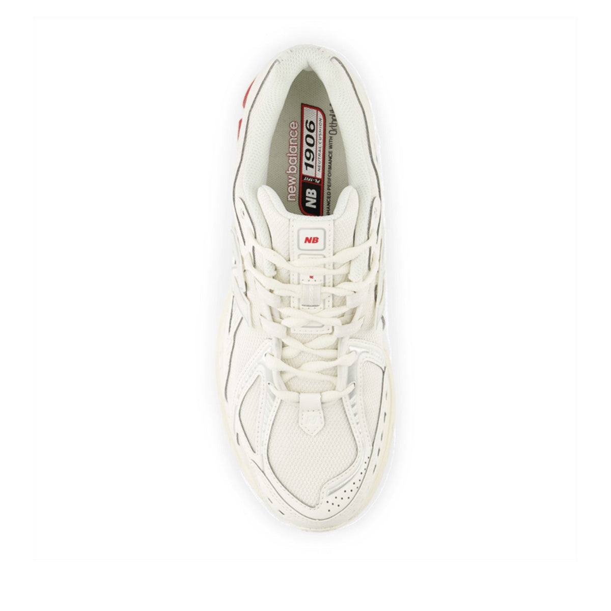 New Balance Unisex 1906R in Angora/Sea Salt/Shadow Red