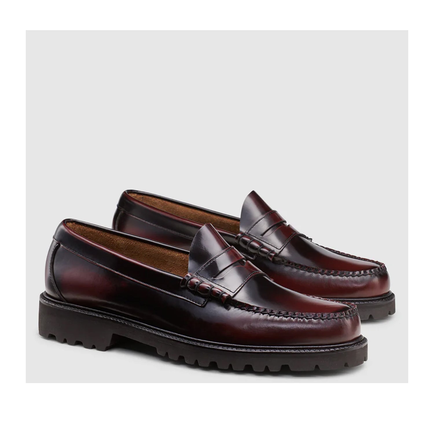 G.H. Bass Men's Larson Lug Brush Off Weejun in Wine