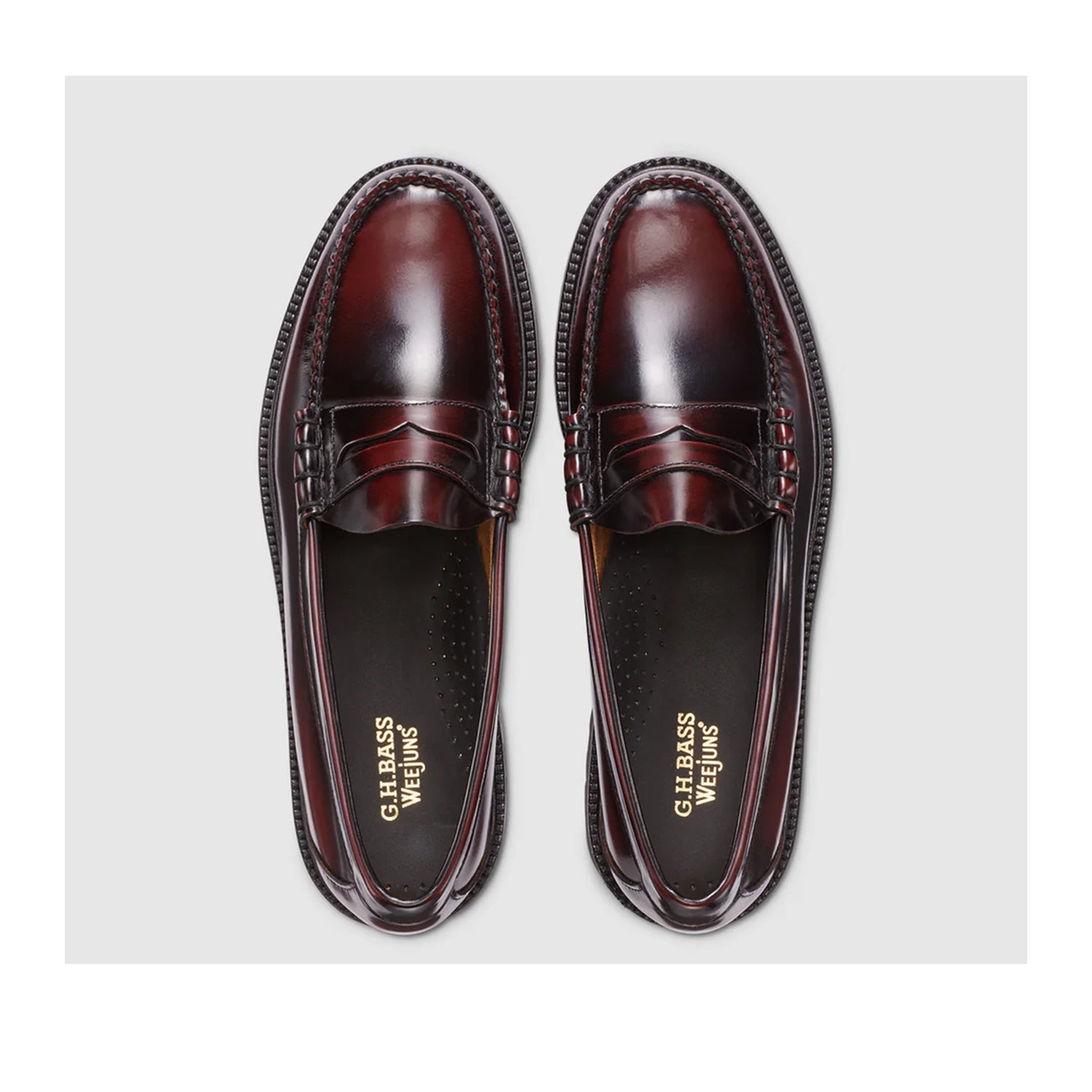 G.H. Bass Men's Larson Lug Brush Off Weejun in Wine