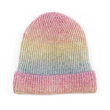 Lyla & Luxe Ribbed Foldover Hat in Dark Ombre, O/S