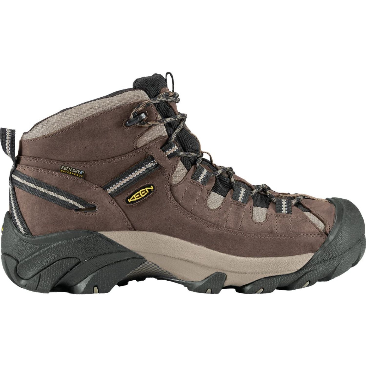 Keen Men's Targhee II Mid Wide WP in Shitake/Brindle