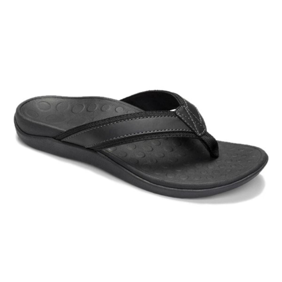 Vionic Men's Tide Toe Post Sandal in Black
