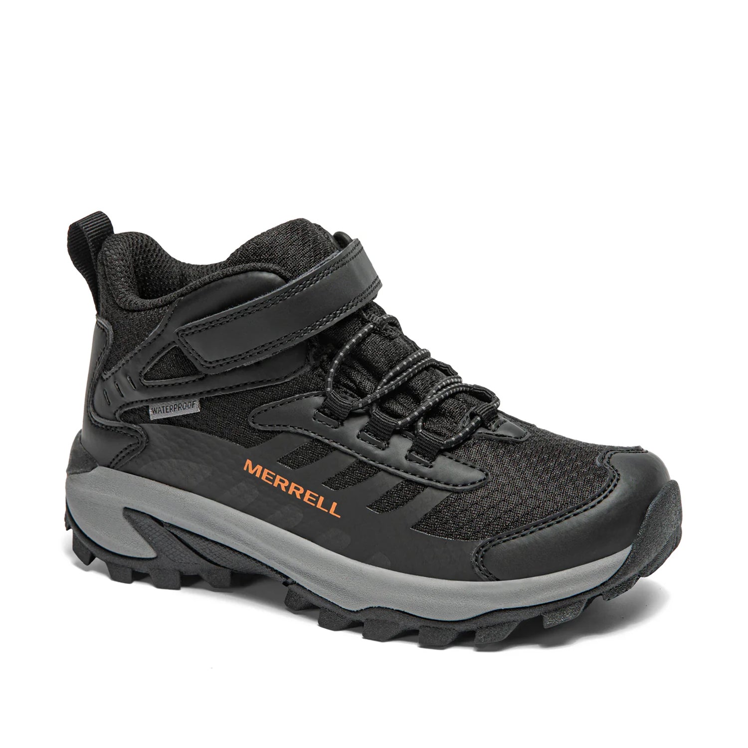 Merrell Kids' Unisex Moab Speed 2 Mid A/C Wtprf in Black Orange