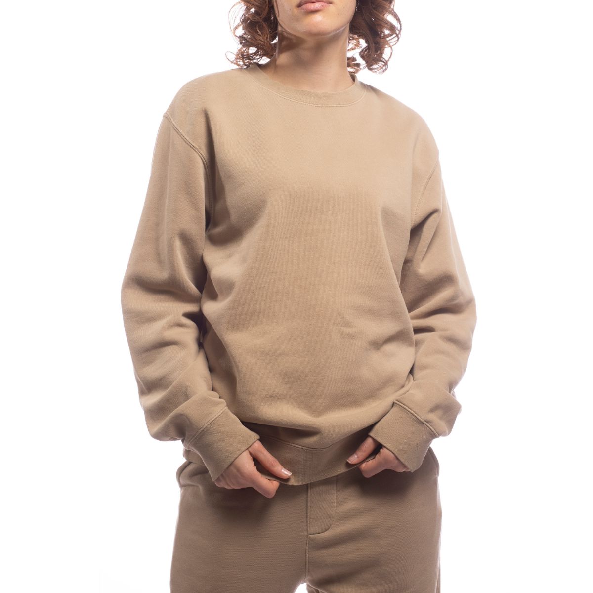 Made for The People Upcycled Crewneck Sweatshirt in Sand