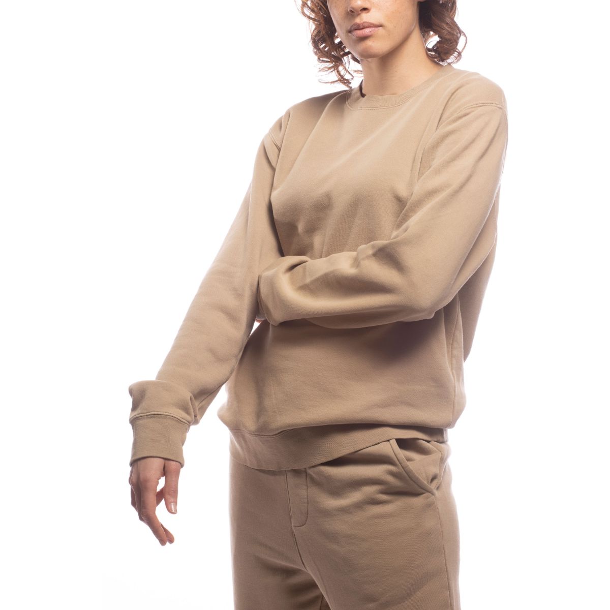 Made for The People Upcycled Crewneck Sweatshirt in Sand