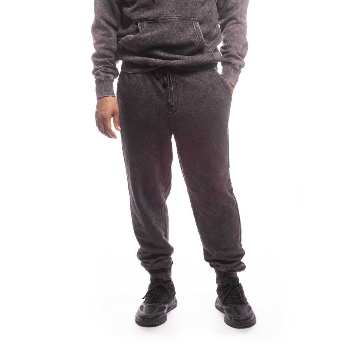 Made For The People Relaxed Upcycled Joggers in Mineral Black