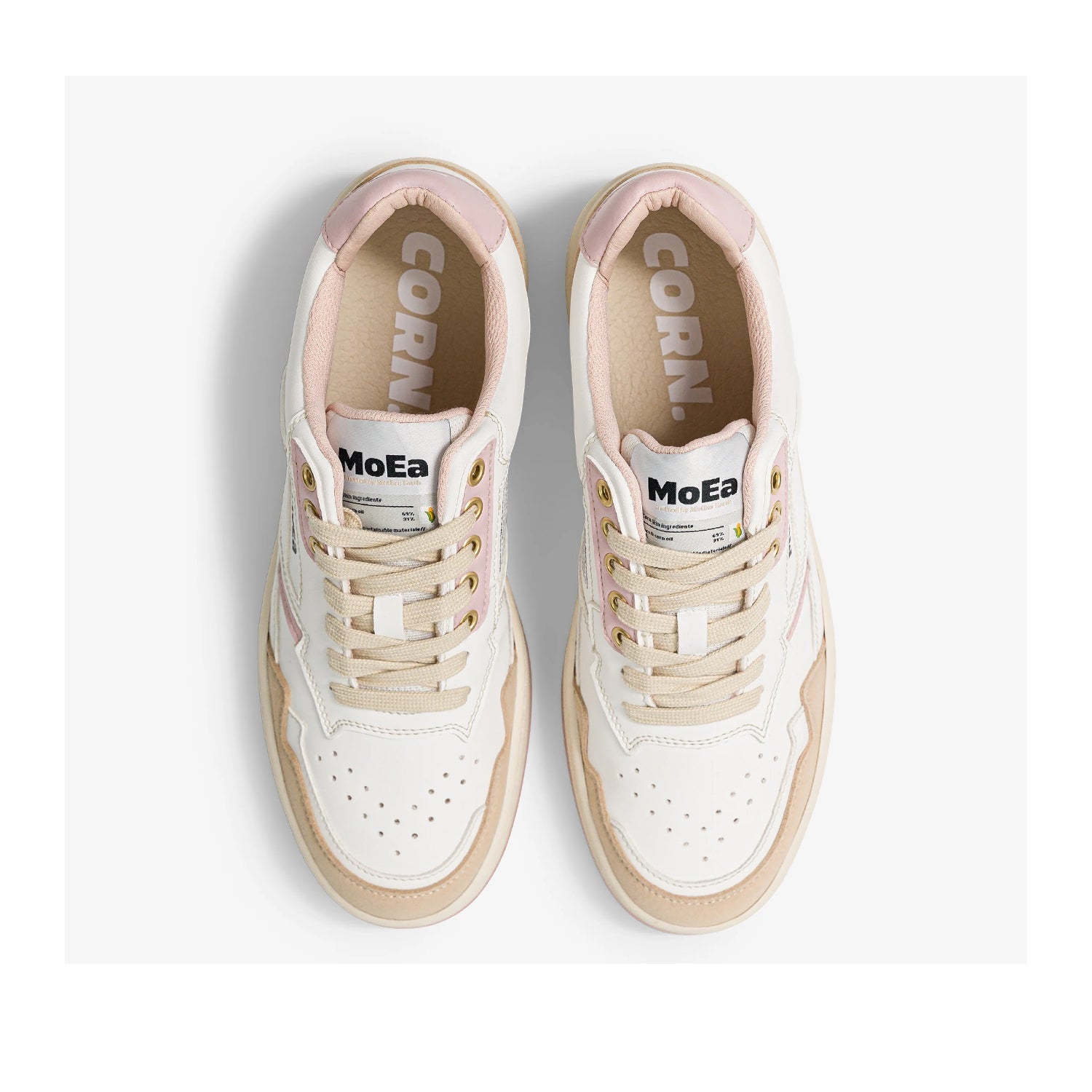 MoEa Unisex Gen 1 Corn White & Pink Suede