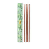 Pineapple Co 5" Metal Straws Set of 4 in Gold