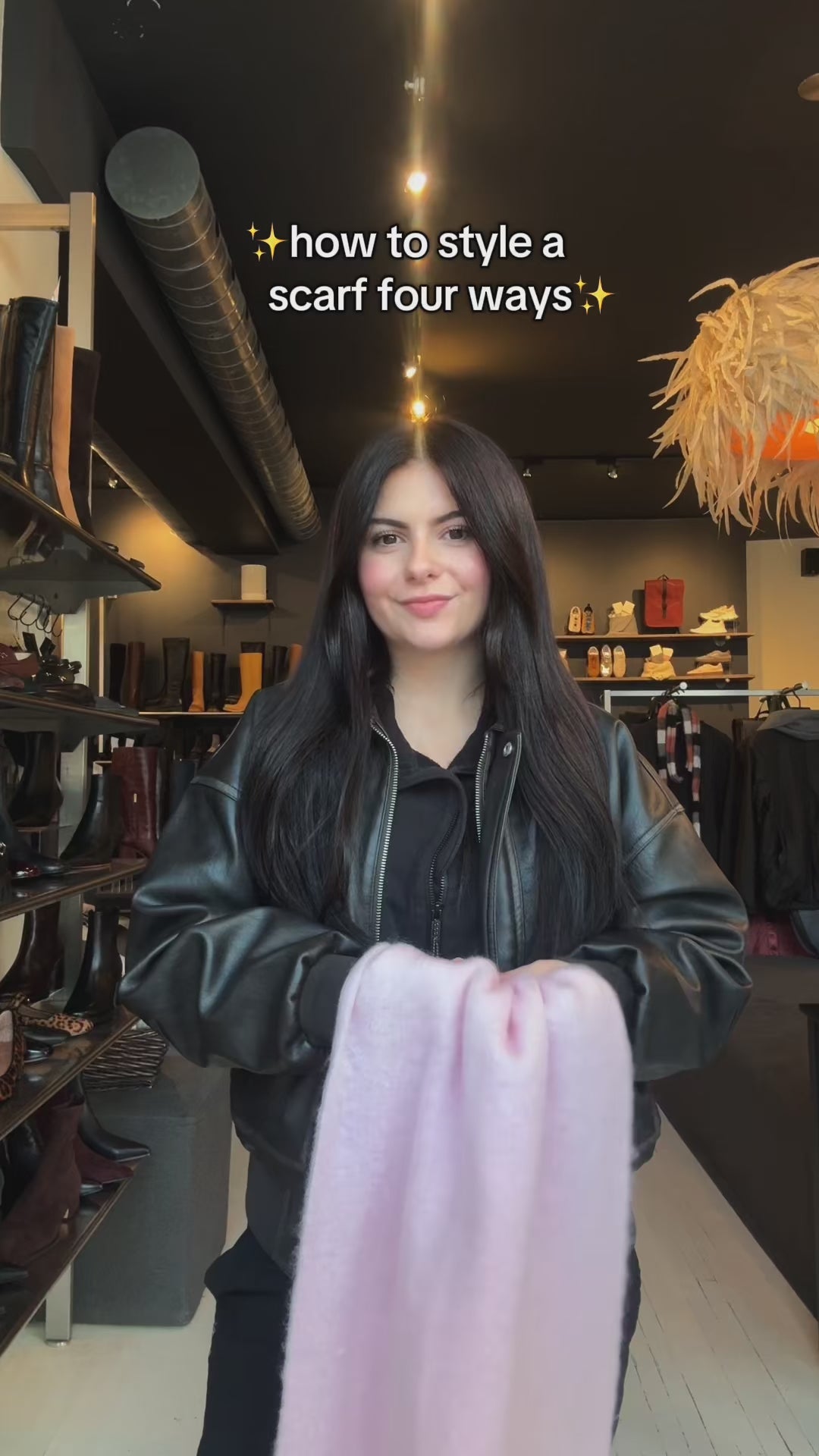 Load video: Floof Plush Blanket Scarf in Red