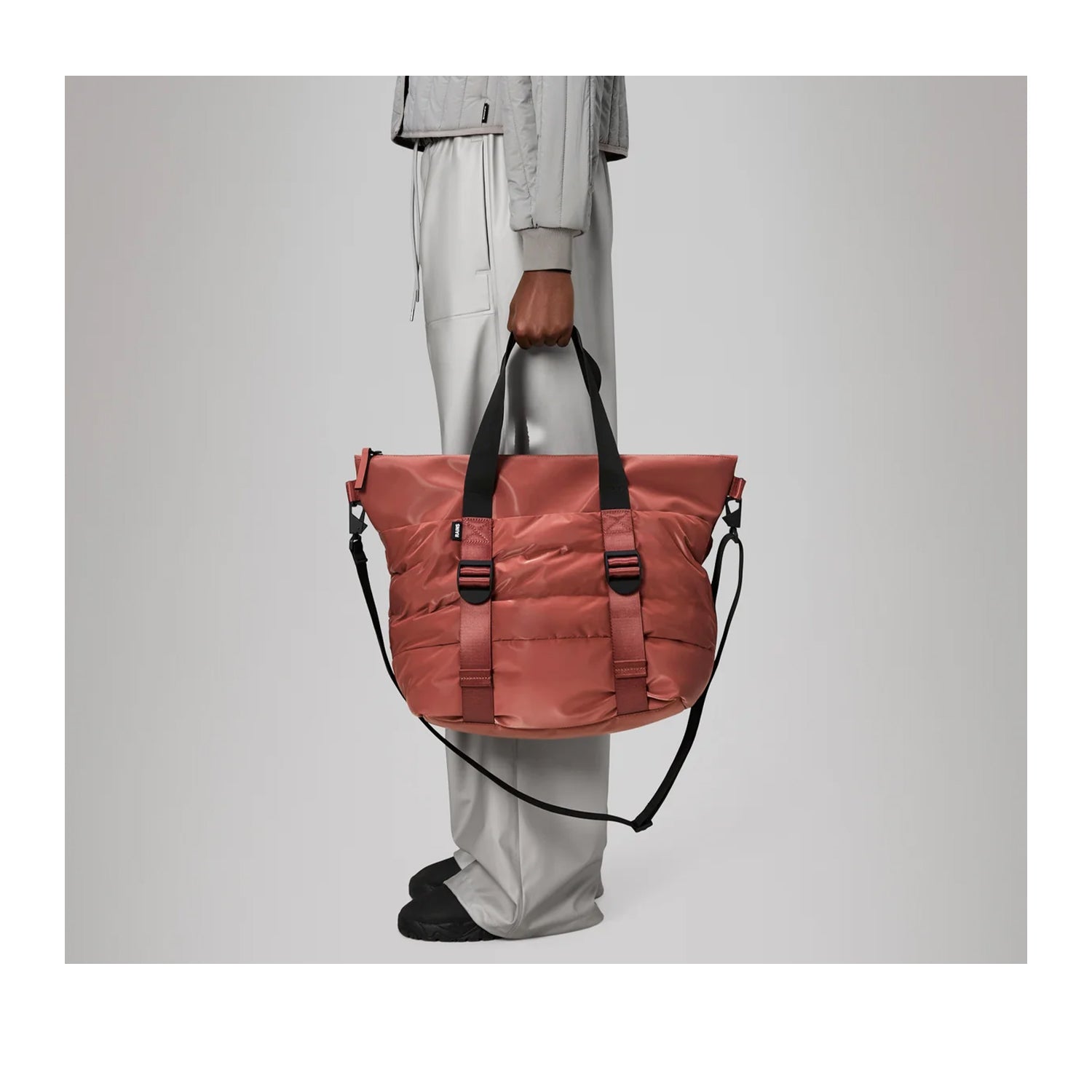 Rains Puffer Mix Tote Bag Mini W3 in Honor