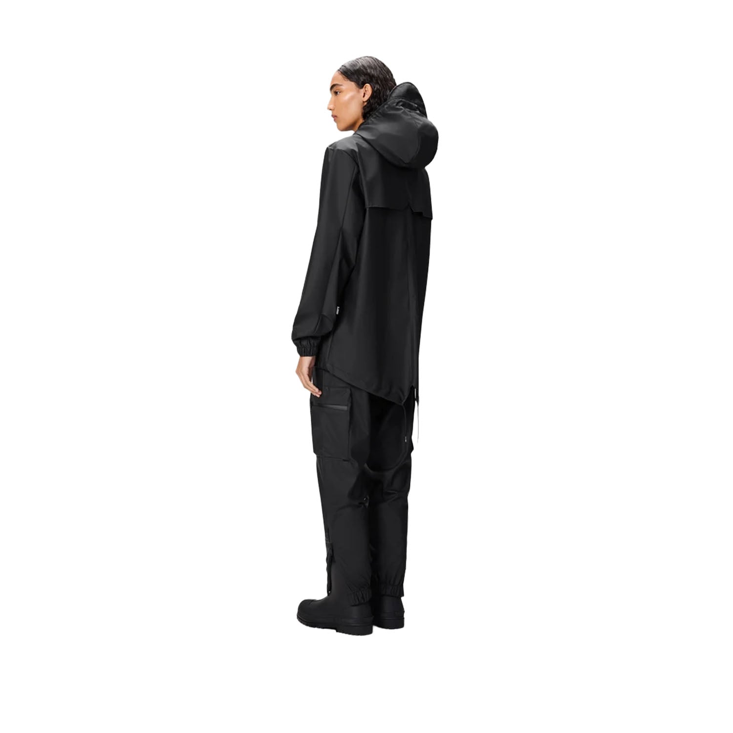 Rains Unisex Fishtail Jacket in Black