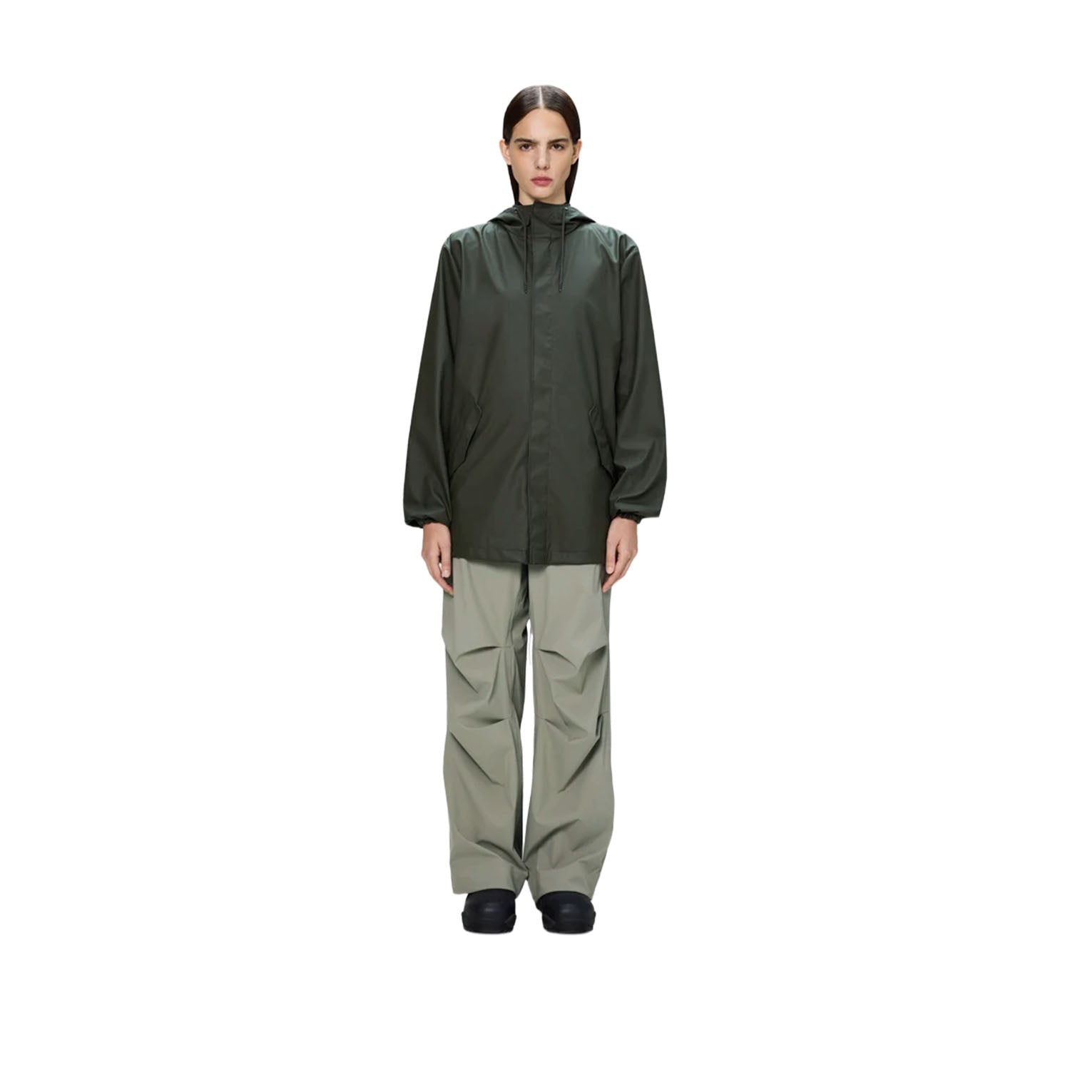 Rains Unisex Fishtail Jacket in Green