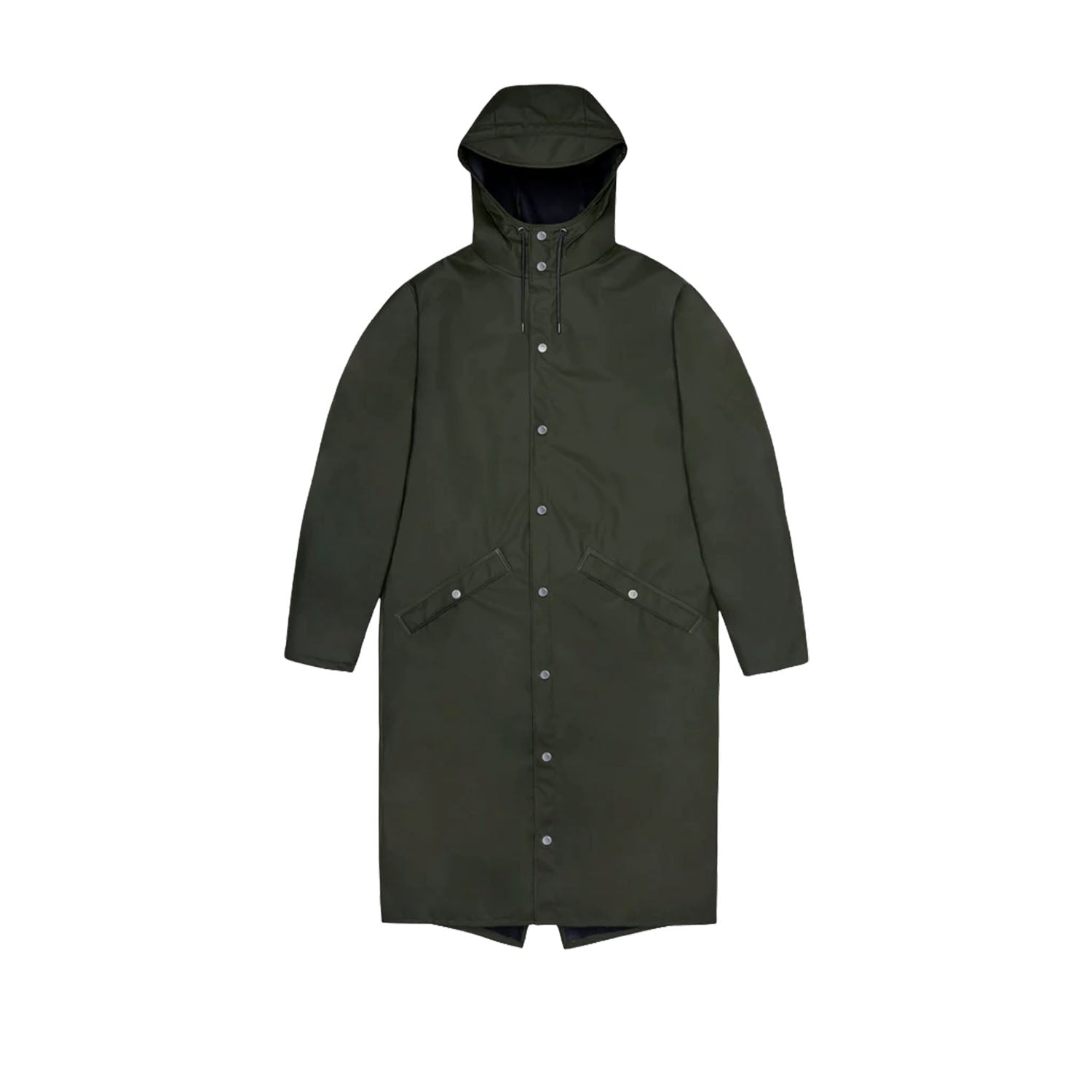 Rains Unisex Longer Jacket in Green