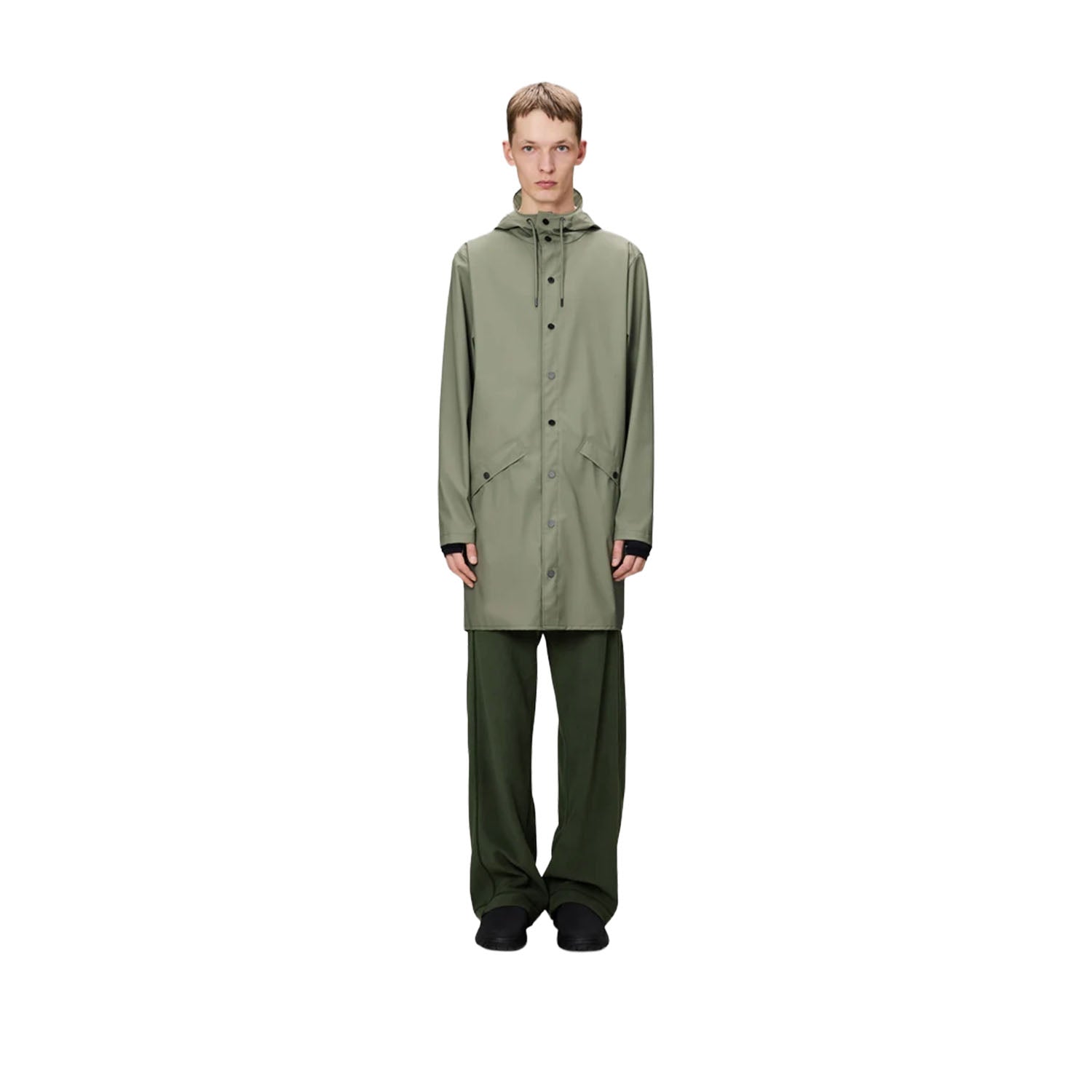 Rains Unisex Long Jacket in Drift