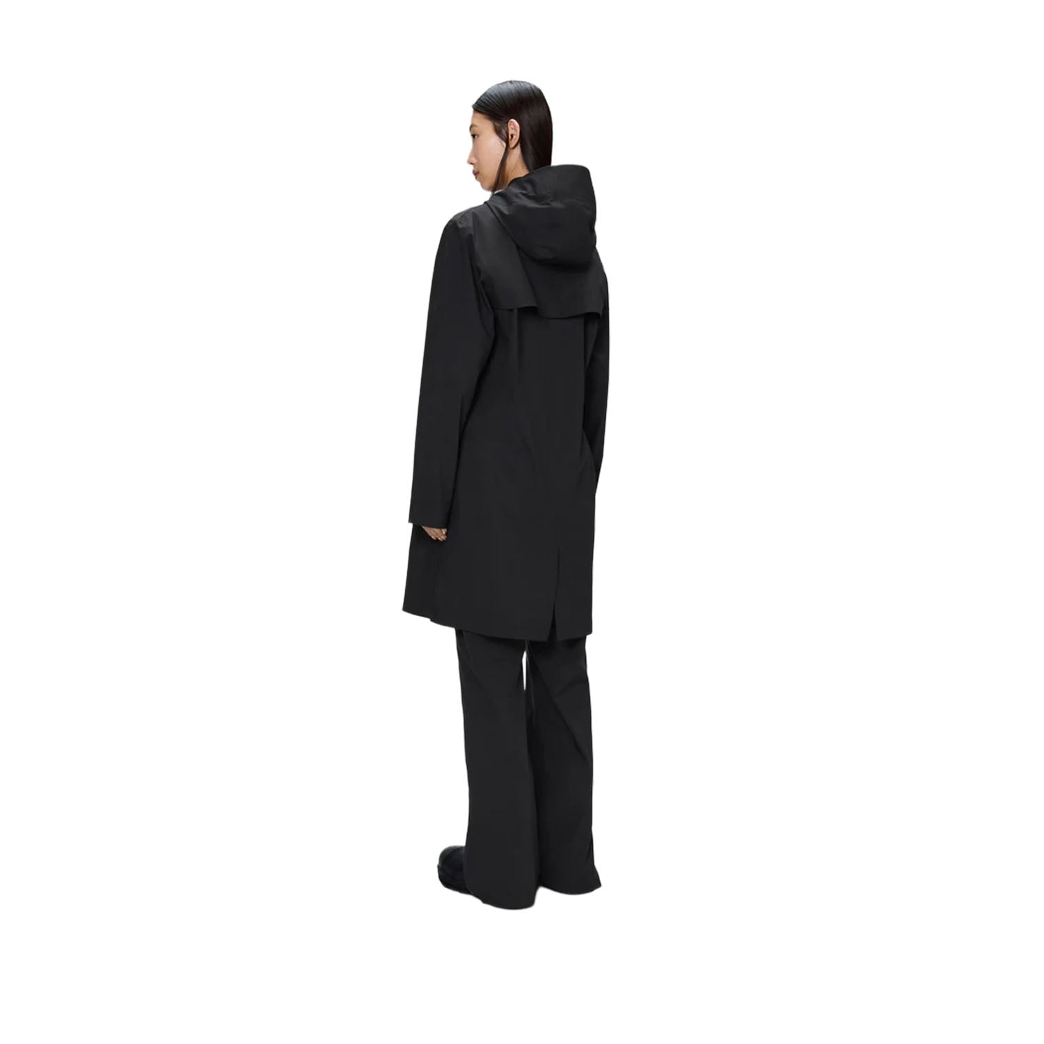 Rains Unisex Longer Jacket in Black