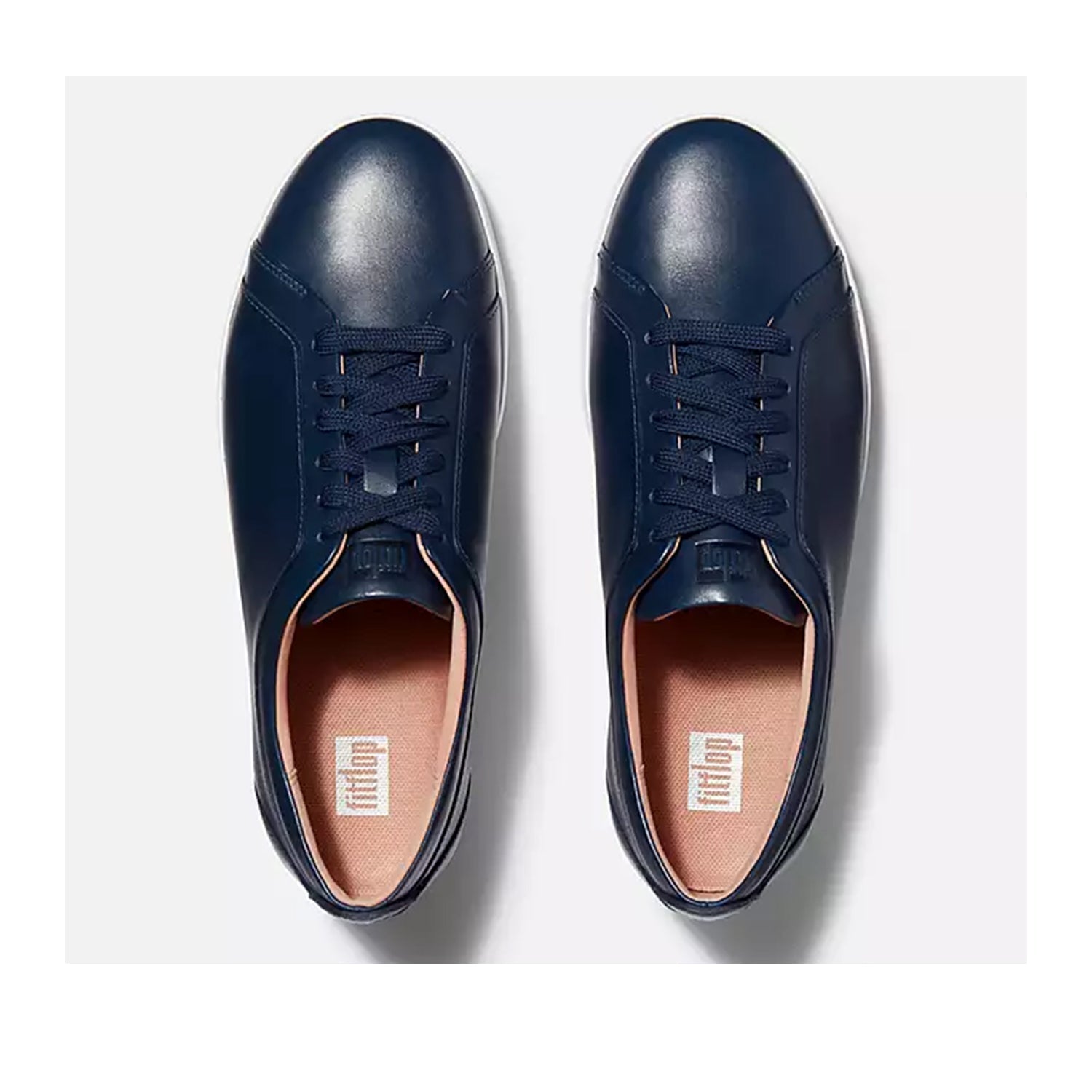 Fitflop Women's Rally Leather Sneaker in Midnight Navy