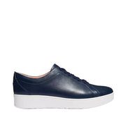Fitflop Women's Rally Leather Sneaker in Midnight Navy