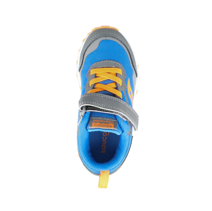 Saucony Kids' Unisex Peregrine Kdz A/C Shield in Blue/Orange
