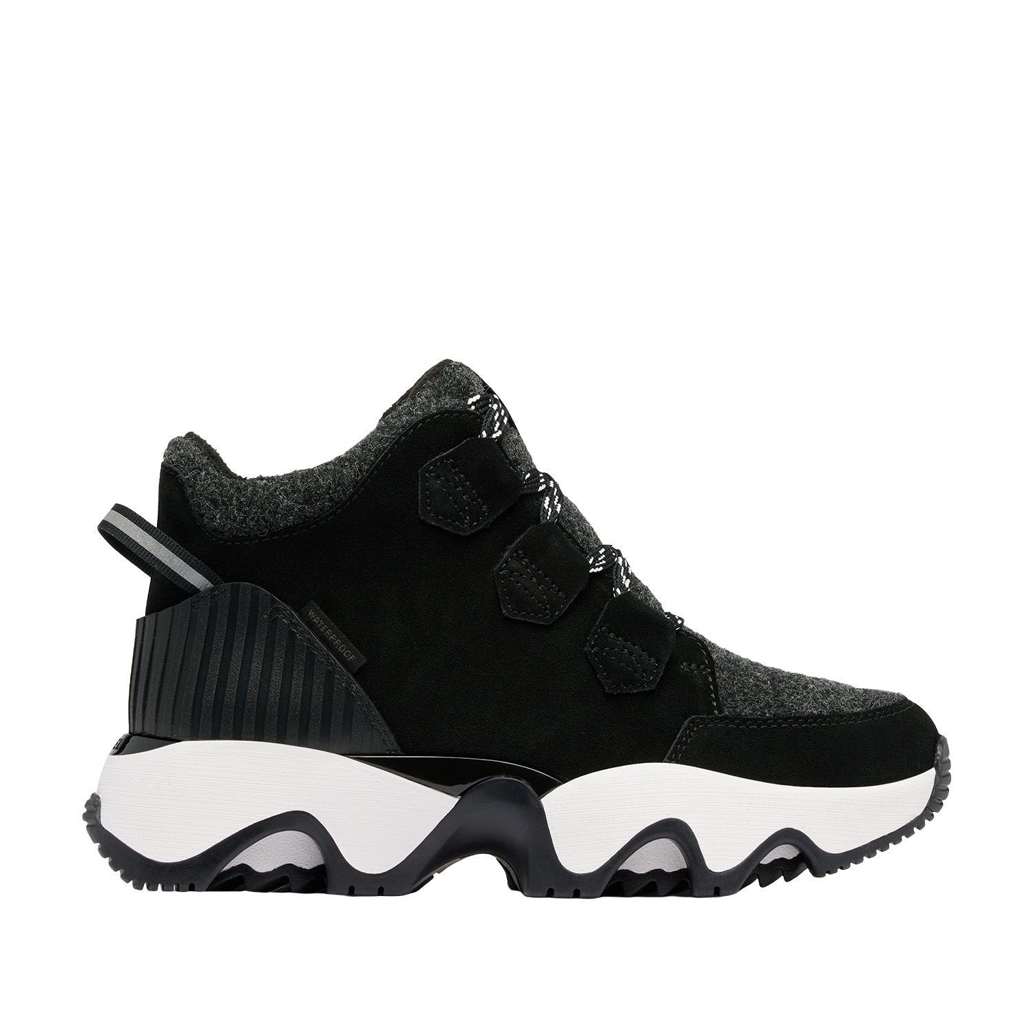 Sorel Women's Kinetic Impact Caribou Plus WP in Black/Sea Salt