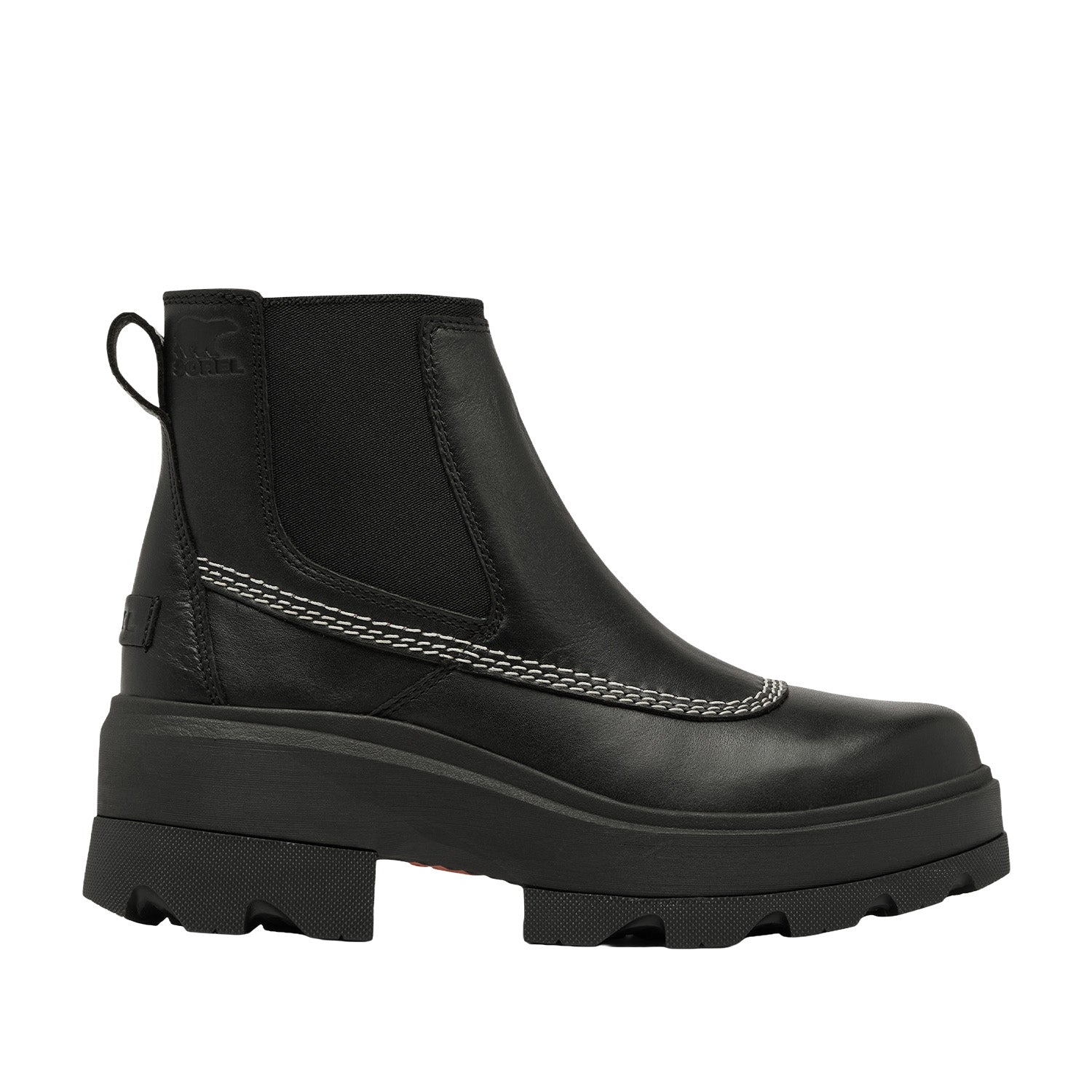 Sorel Women's Joan Frwd Chelsea in Black/Bleached Ceramic