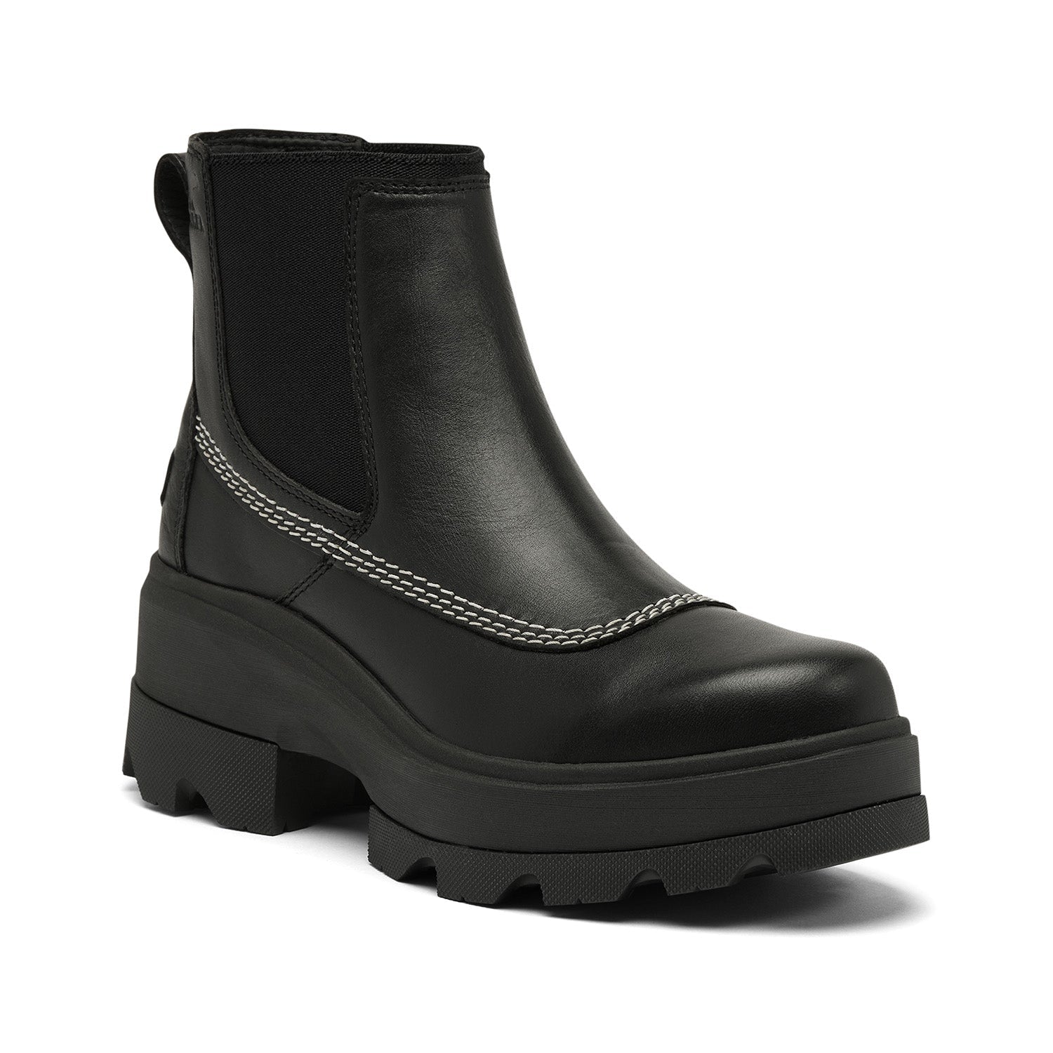 Sorel Women's Joan Frwd Chelsea in Black/Bleached Ceramic