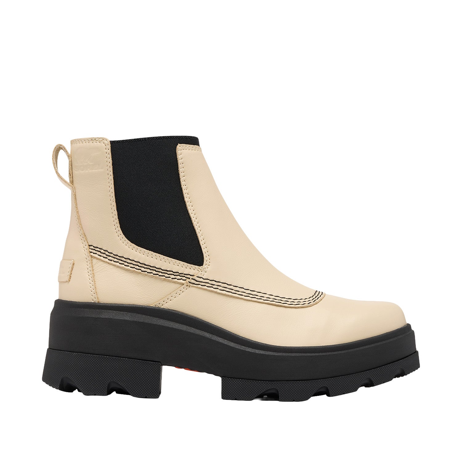 Sorel Women's Joan Frwd Chelsea in Bleached Ceramic/Black