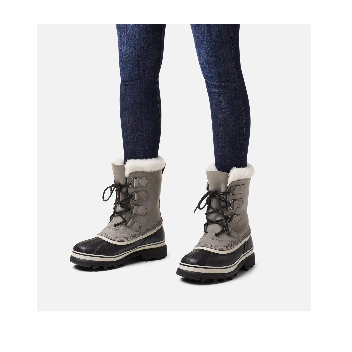 Sorel Women's Caribou WP in Shale, Stone