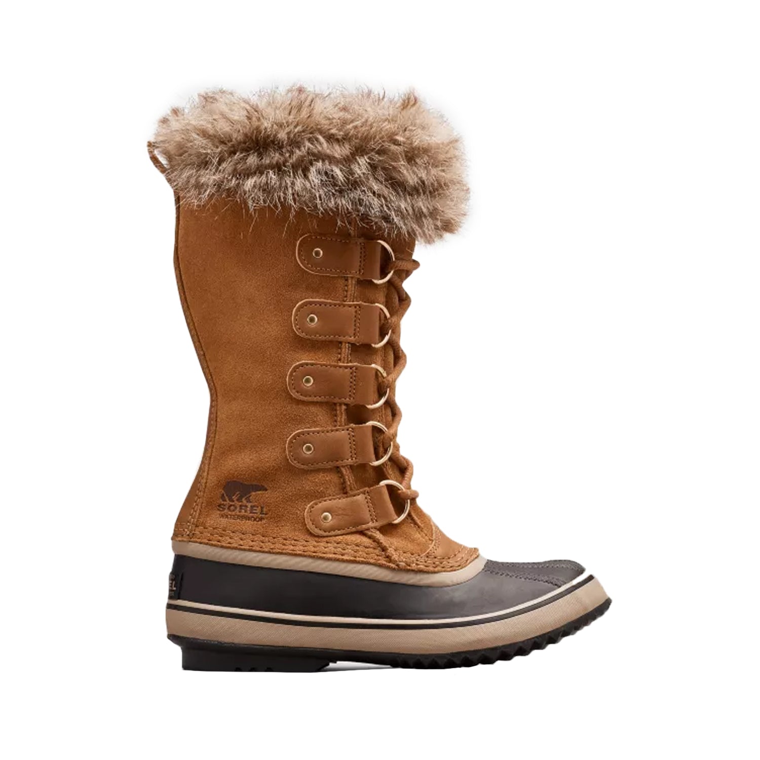 Sorel Women's Joan of Arctic WP in Camel Brown, Black
