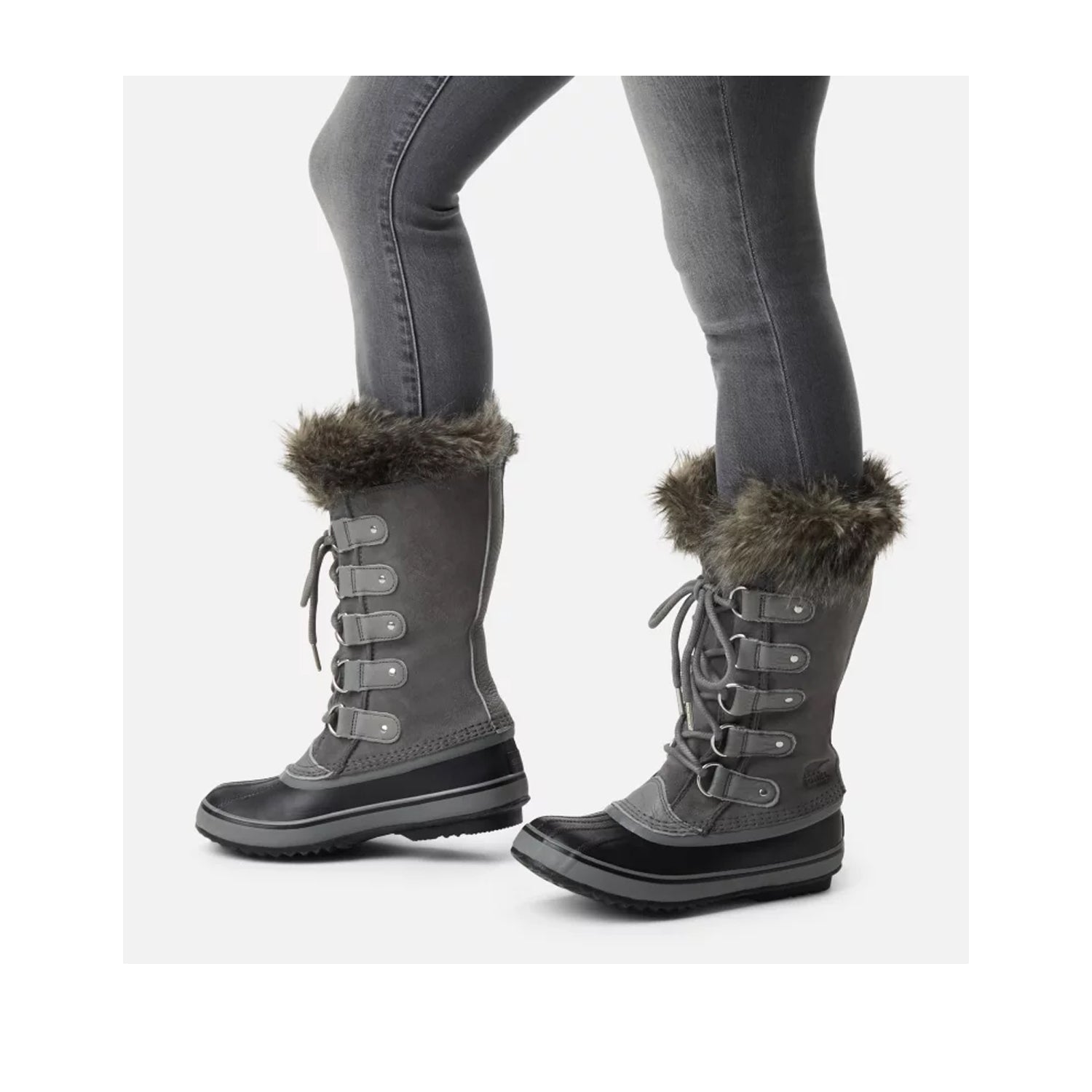 Sorel Women's Joan of Arctic WP in Quarry, Black