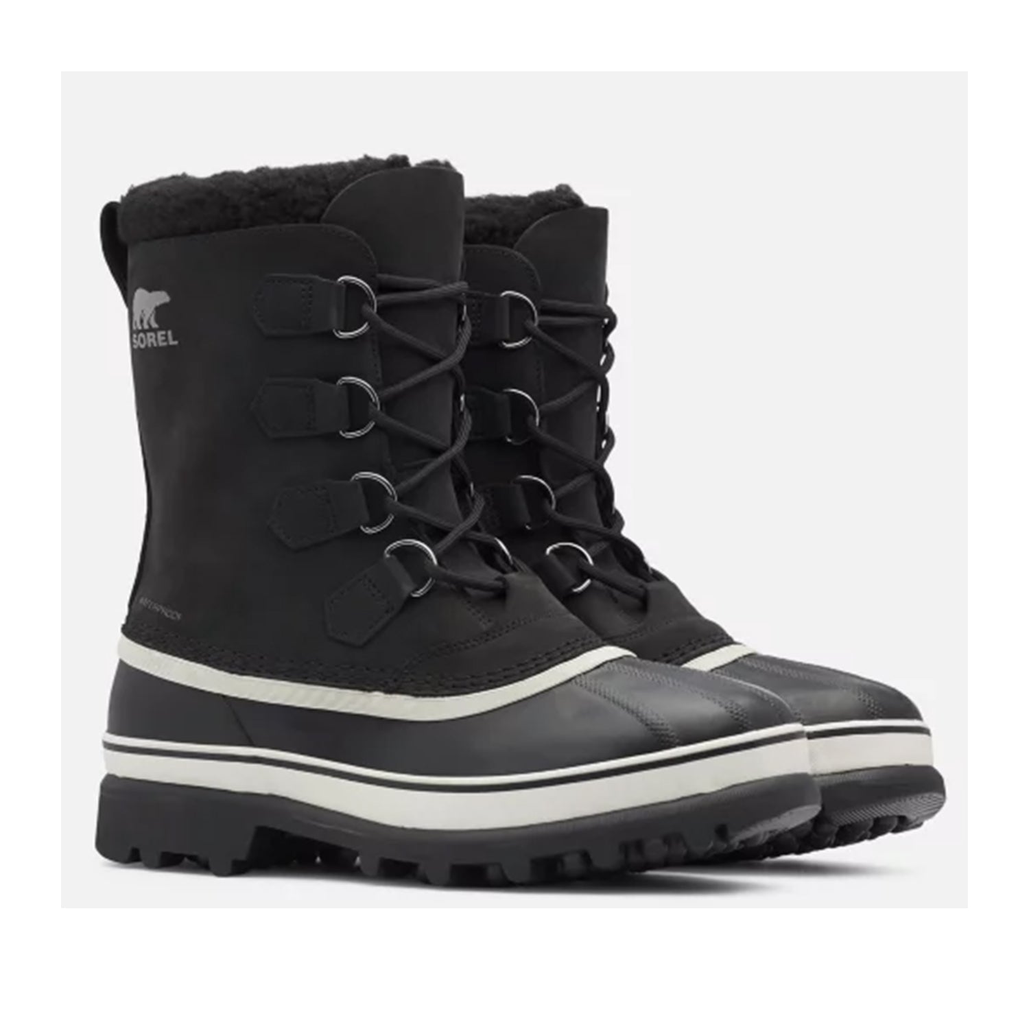 Sorel Men's Caribou WP in Black, Dark Shadow