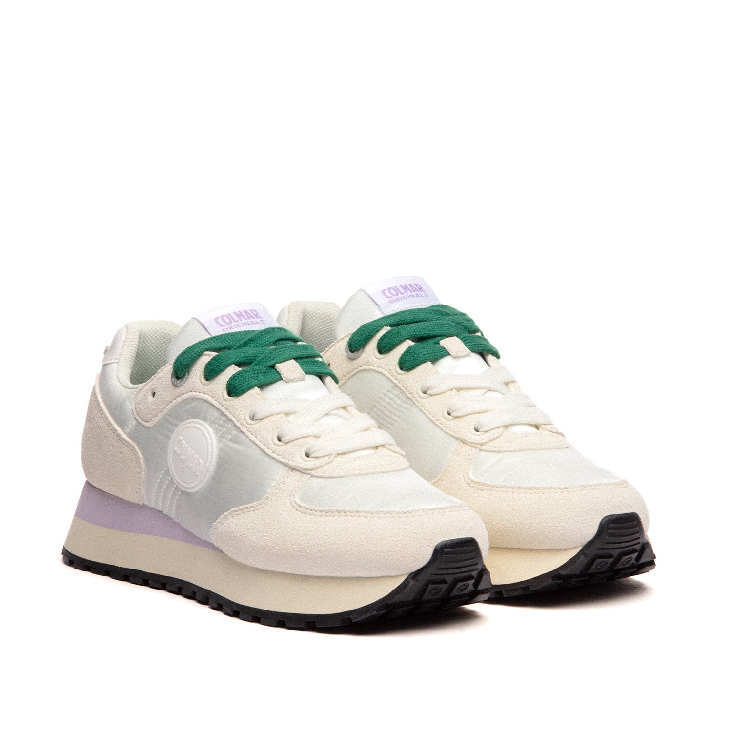 Colmar Women's Travis Pop H. Outsole in White/Lilac/Bottle Green