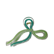 Kennie Rylie Two-Tone Bow Claw Clip in Green/Blue