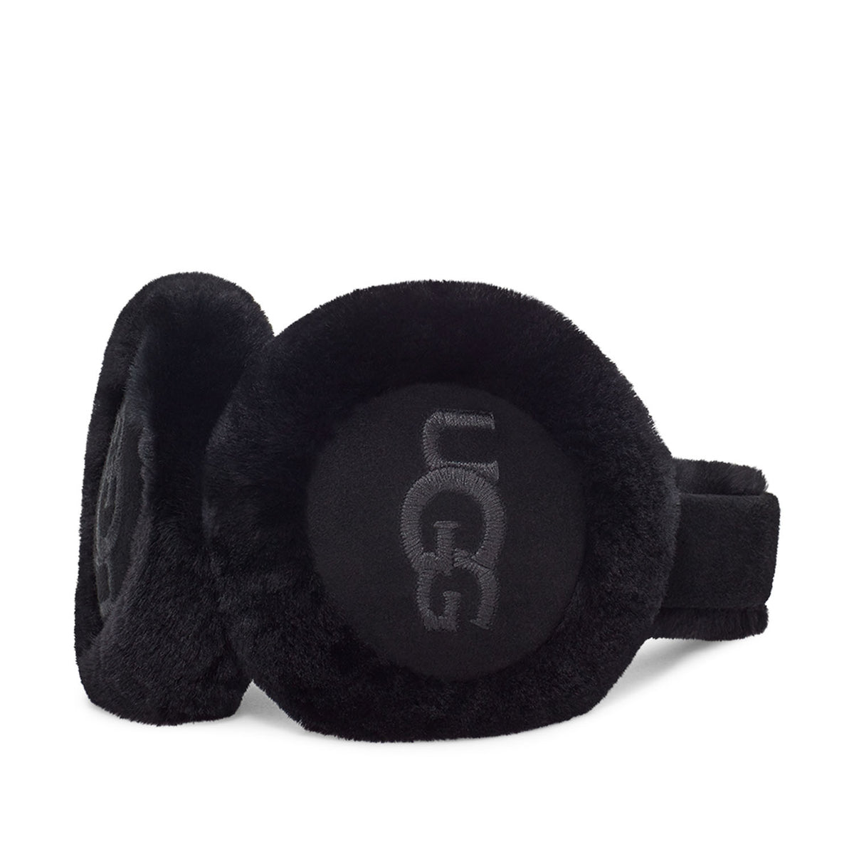 UGG Women's Sheepskin Embroidery Earmuff in Black