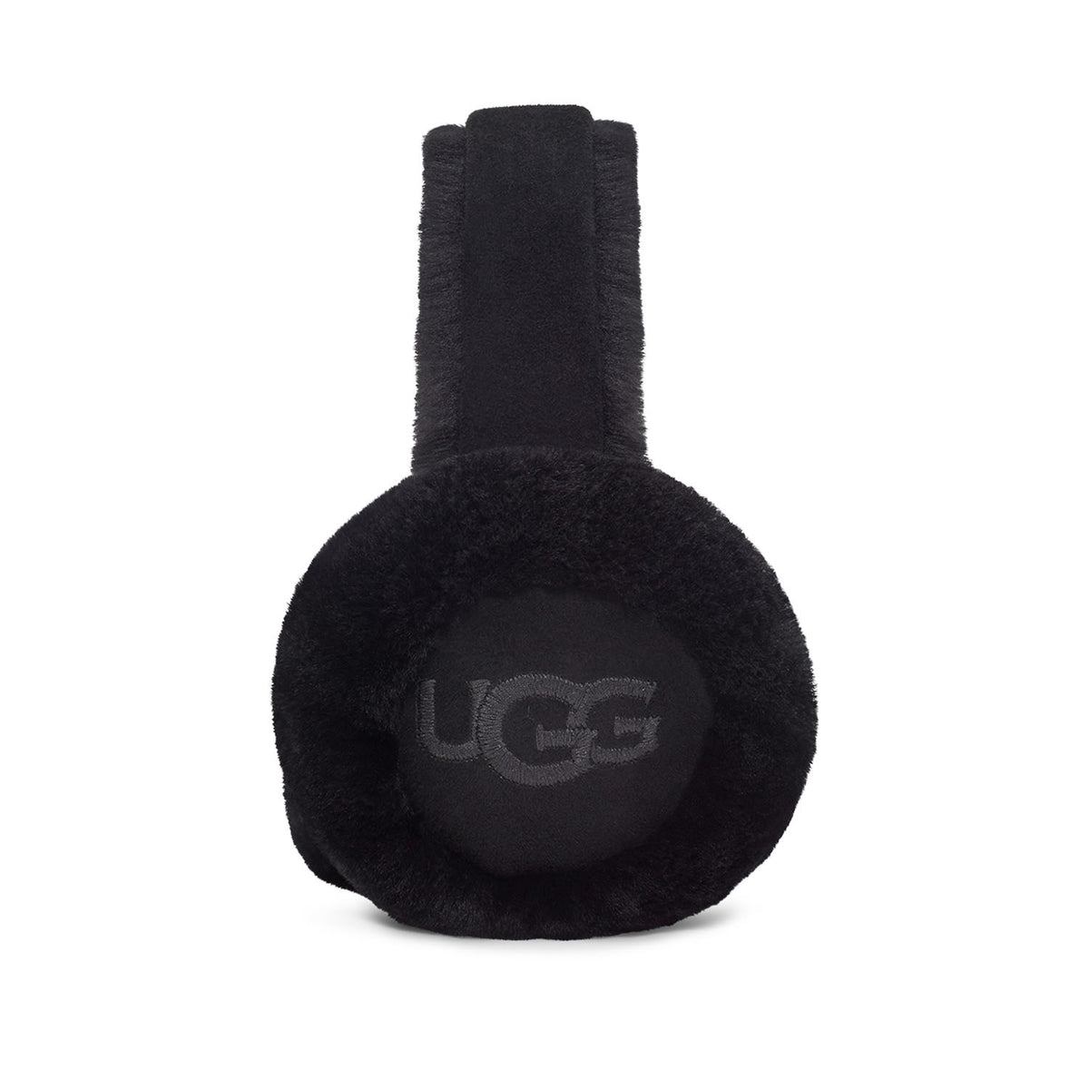 UGG Women's Sheepskin Embroidery Earmuff in Black