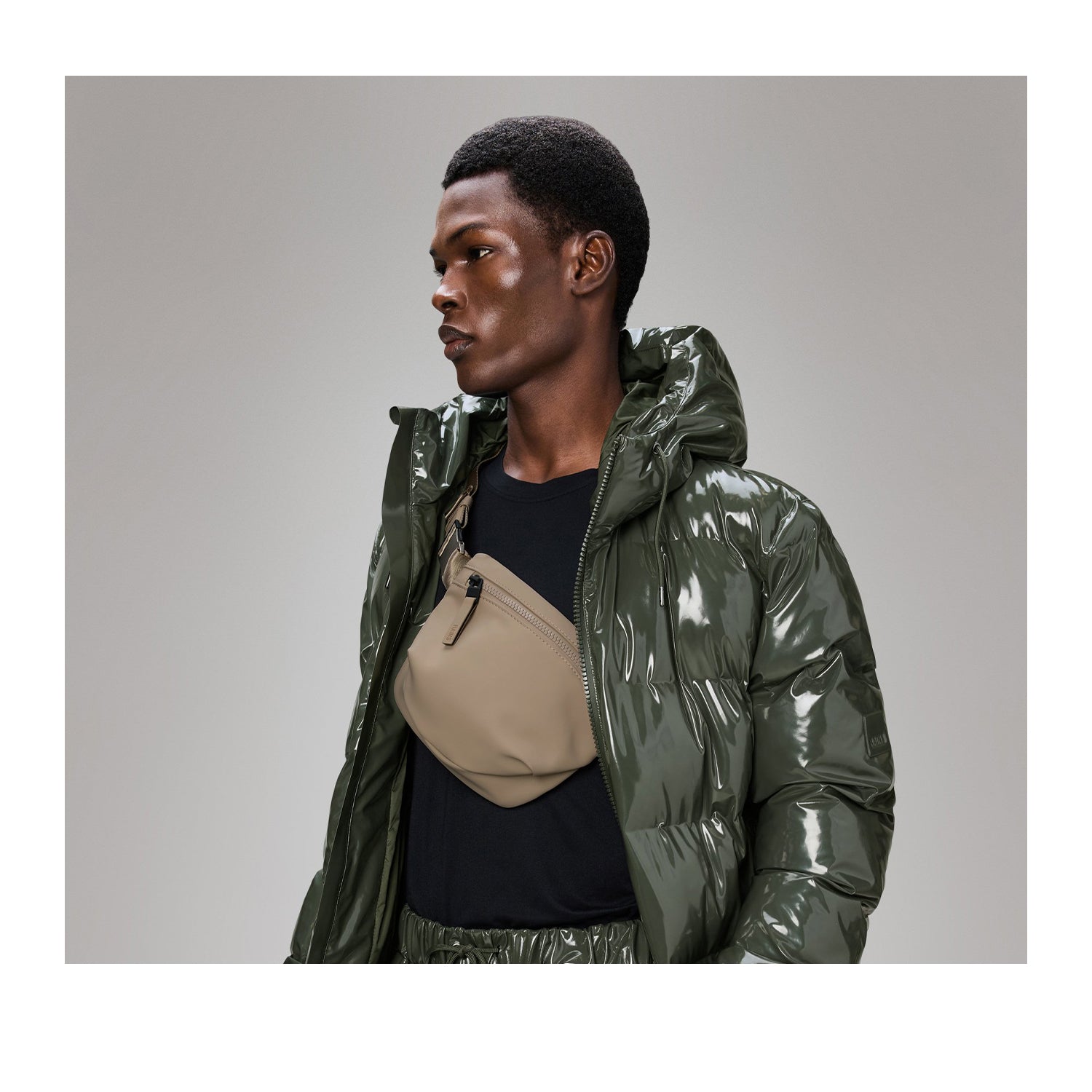 Rains Valera Bum Bag Micro W3 in Beige