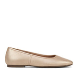 Vionic Women's Orinda Square Toe Ballet Flat in Light Gold