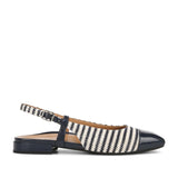 Vionic Women's Petaluma Slingback Flat in Striped Navy