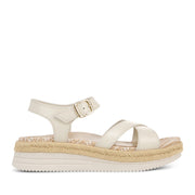 Vionic Women's Mar Strappy Platform Sandal in Cream