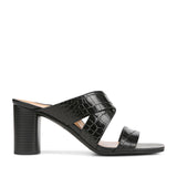 Vionic Merlot Heeled Sandal in Black Croc