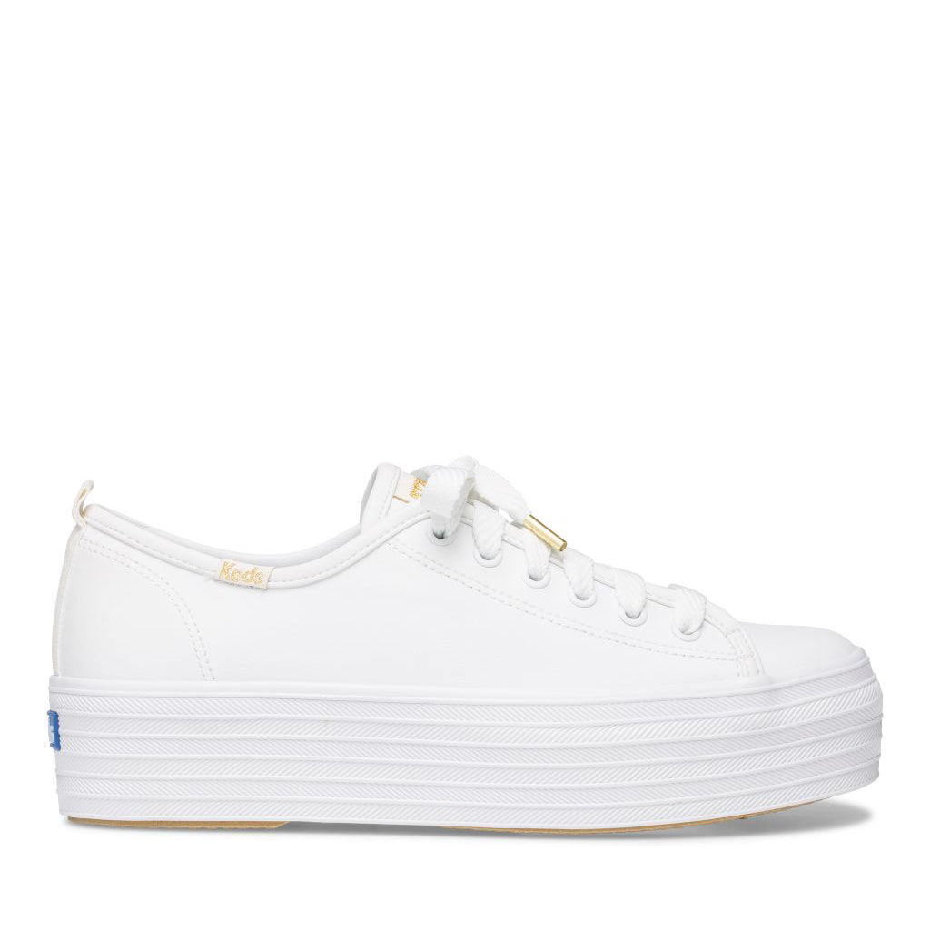 Keds Women's Triple Up Leather Sneakers in White
